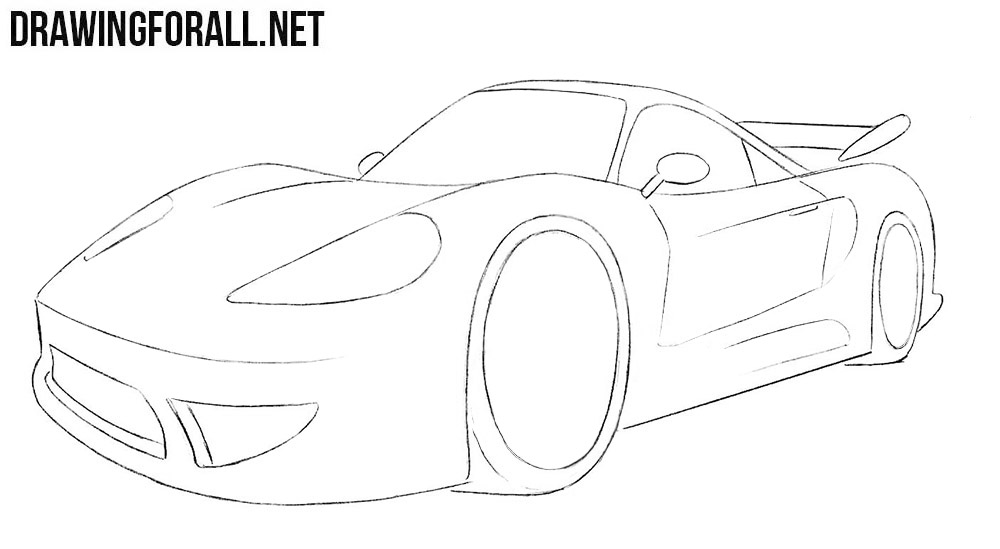 7 how to draw a cartoon sports car