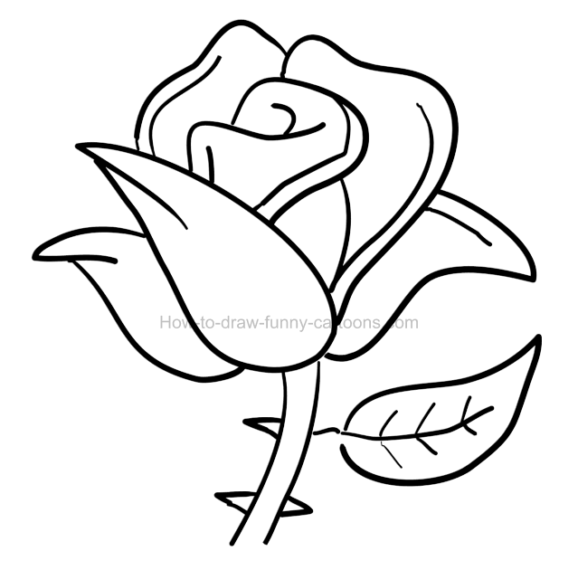 cartoon rose 003
