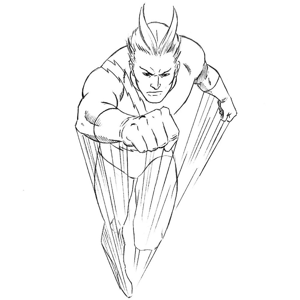 how to draw quicksilver