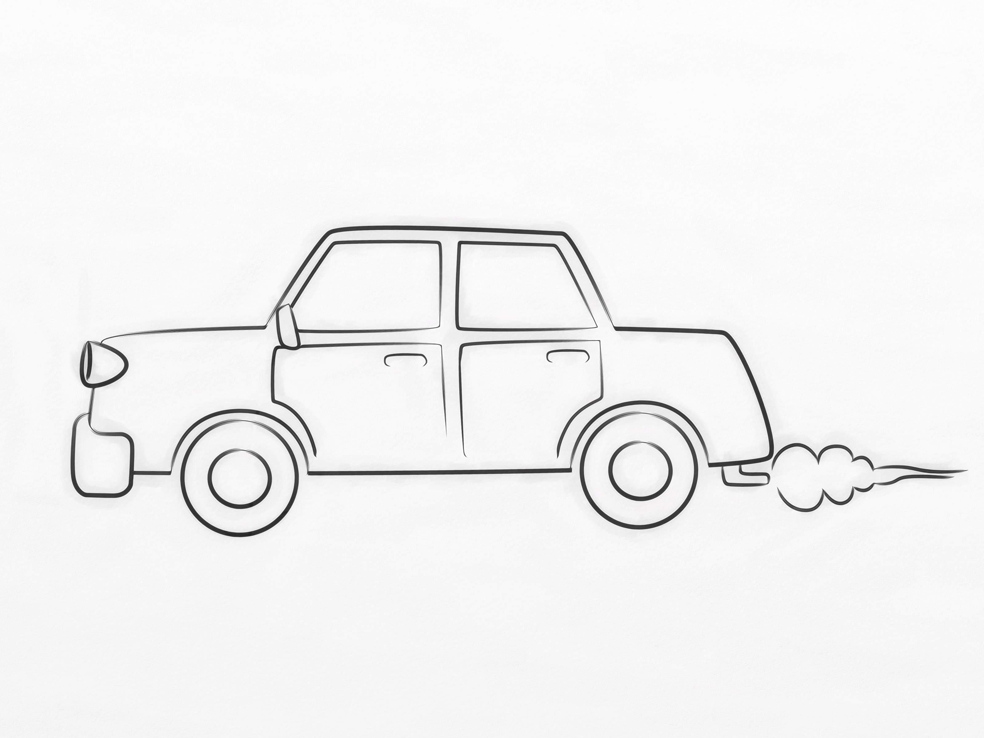 Draw a Cartoon Car Step 8 Version 3