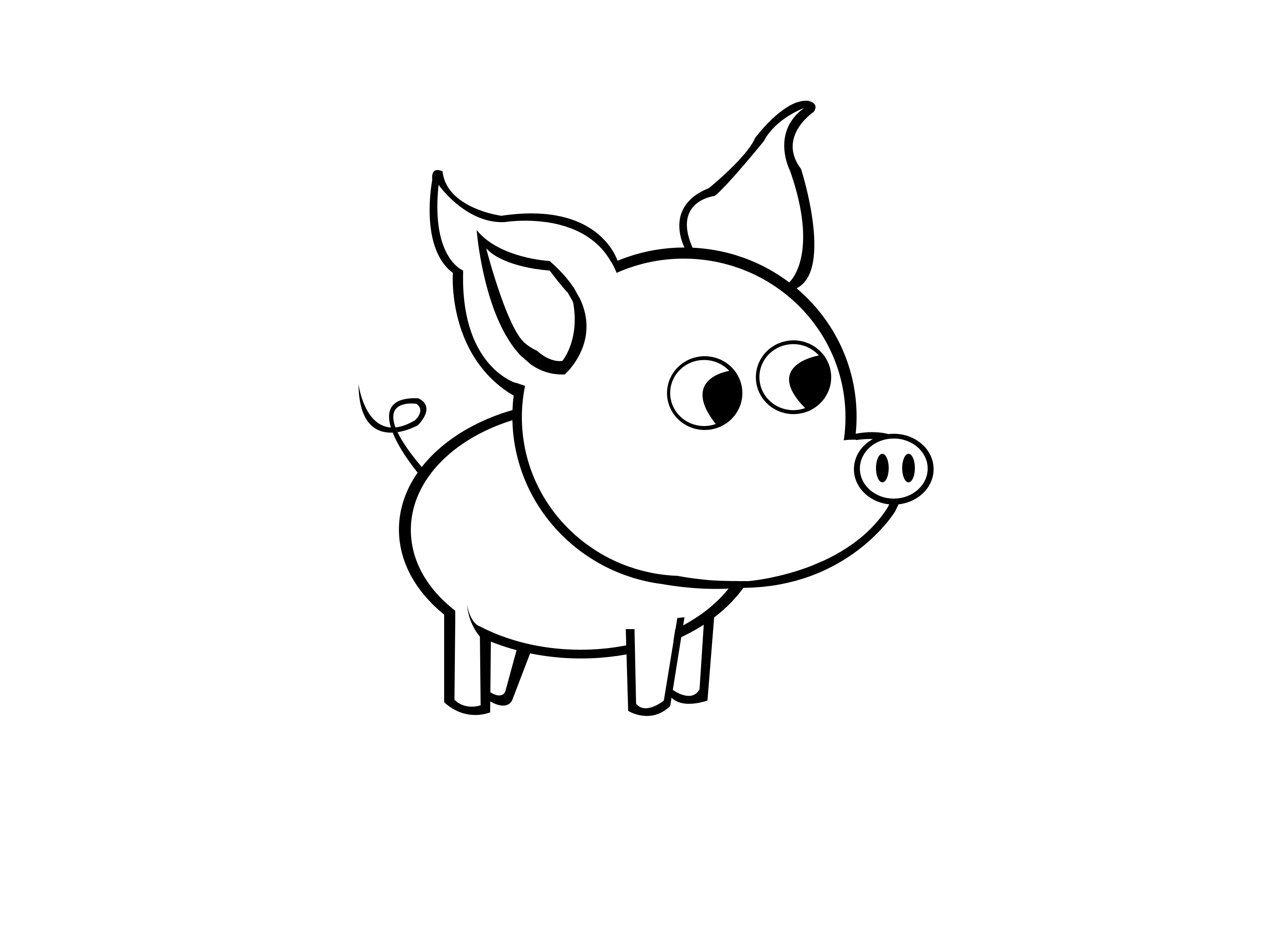 Draw a Simple Pig Step 9