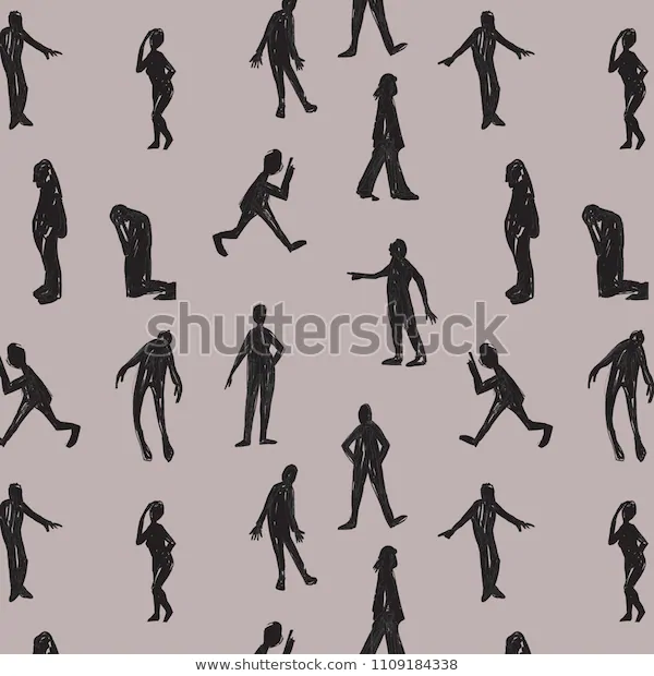 human silhouettes sketch basic drawing 600w 1109184338