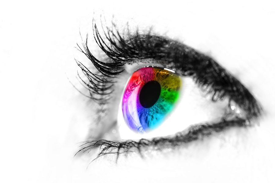 Colored eyeball web design example