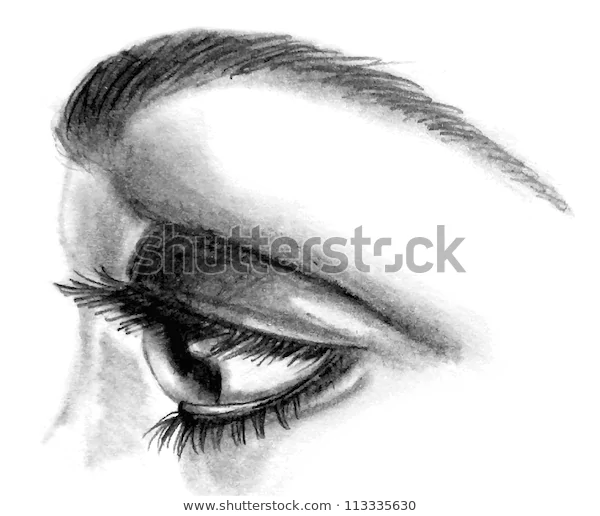 pencil drawing eye realistic sketch 600w 113335630