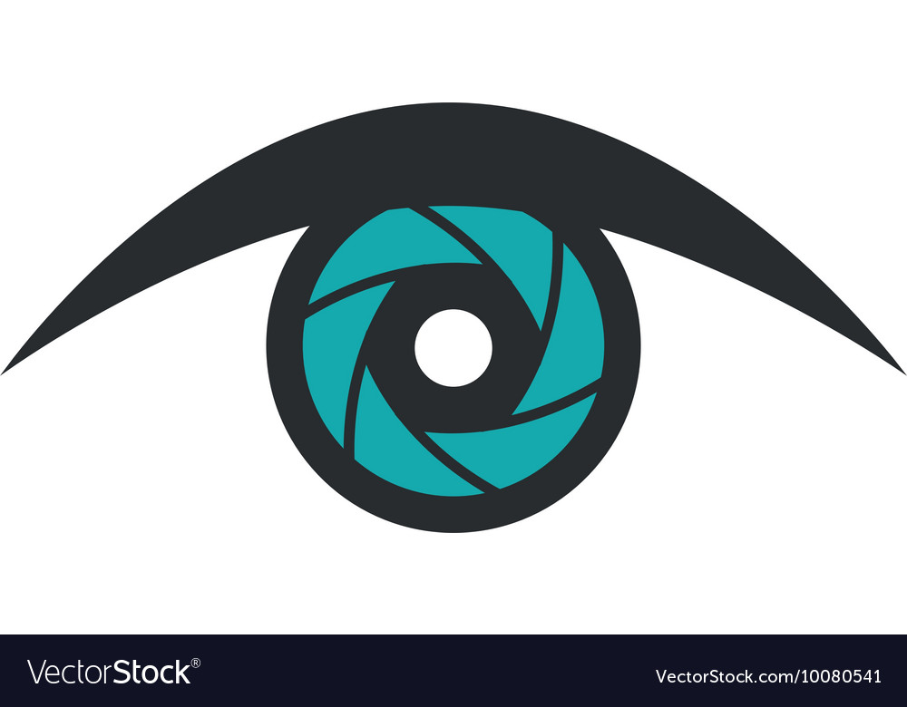 shutter and eye icon camera design vector 10080541