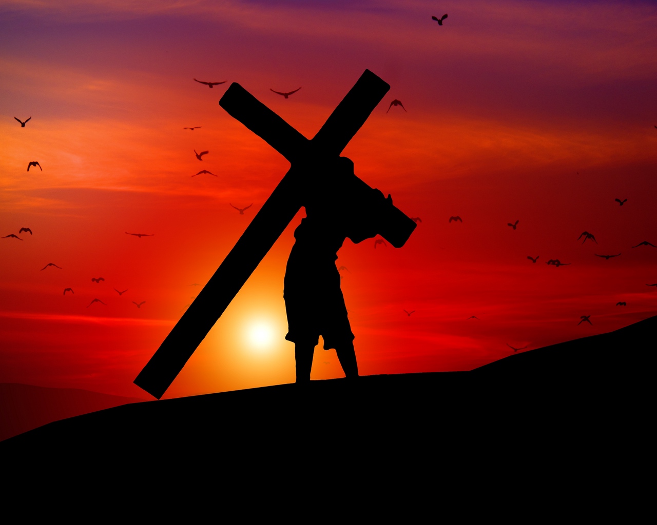10 101478 wallpaper cross silhouette faith burden crucifixion of jesus