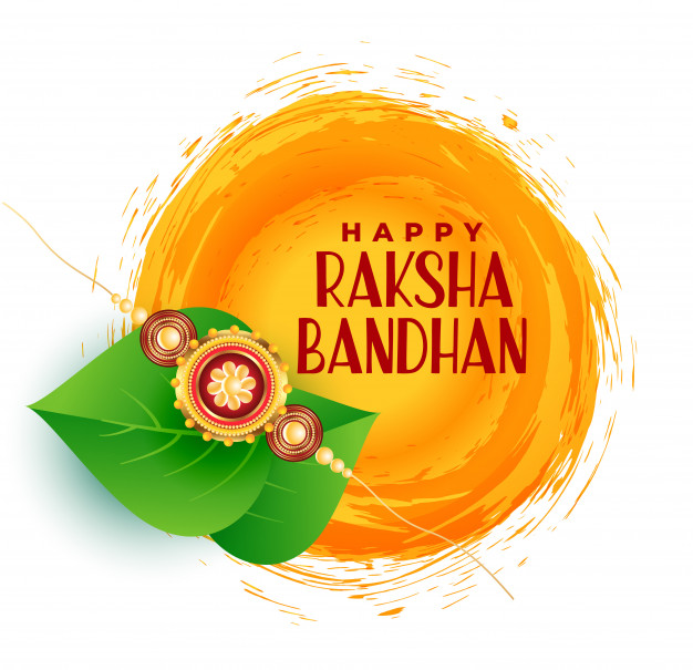 happy-raksha-bandhan-greeting-design-with-leaves_1017-19989