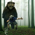 Funny-Dangerous-Bear-Behind-Photographer