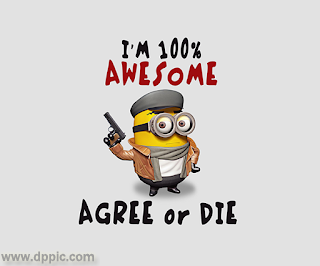 i-am-awesome-Stylish-Funny-Minion-with-Gun-Quotes-FB-DPs