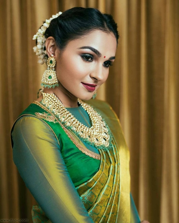 Andrea in Traditional Saree Shoot