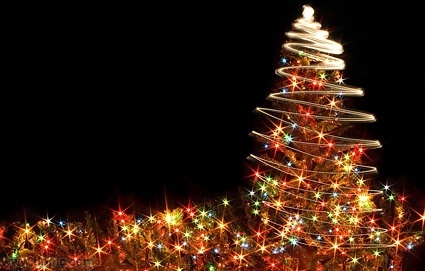 flashing christmas tree stock photo 170087