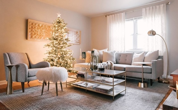 Simple-Christmas-Living-Room-Zoom-Background