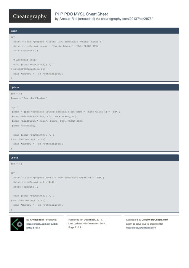 php pdo mysl cheat sheet 2 638